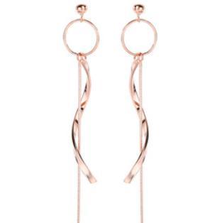 Orecchini da donna in argento sterling 925 placcati oro dal design unico