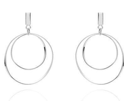 Orecchini da donna in argento sterling 925 con design alla moda