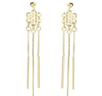 Orecchini da donna con nappa placcati oro in argento sterling 925 Court Style