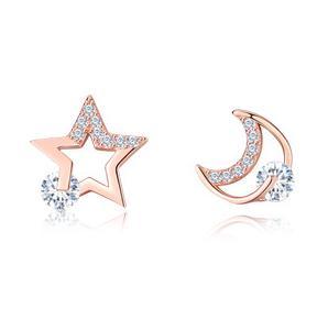 Orecchini Pop Star Moon in Argento 925 Placcato Oro