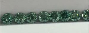 5,0-6,0 mm Moissanite verde DEF di alta qualità a taglio brillante rotondo per la creazione di gioielli