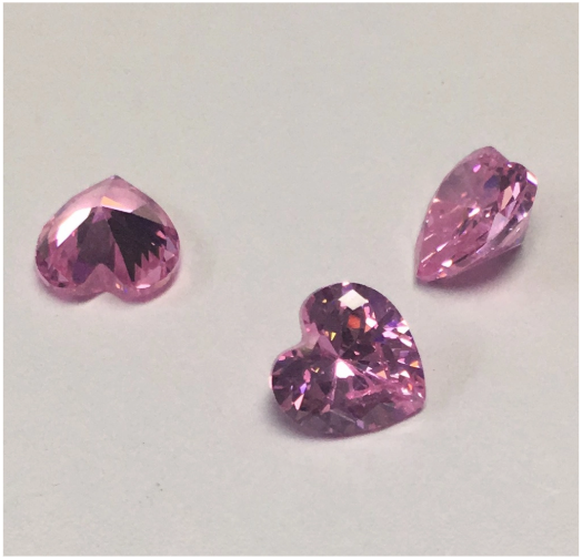 Moissanite sfusa con taglio a cuore rosa chiaro di alta qualità Prezzo per carato