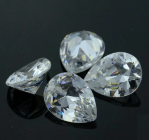 8 * 12mm Pear Cut Fabbrica VVS Prezzo all'ingrosso 3EX Alta qualità D Colore Moissanite Moissanite sintetica