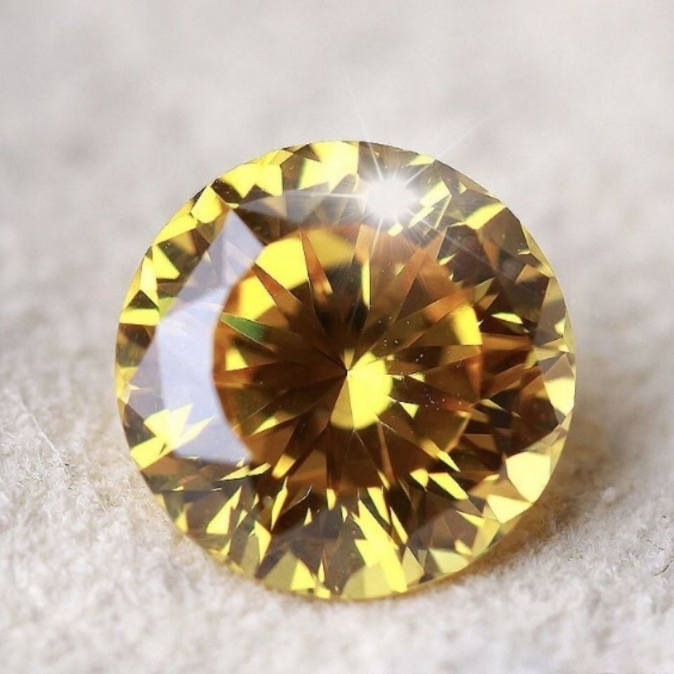 12,0-13,0 mm giallo di alta qualità DEF rotondo taglio brillante Moissanite per la creazione di gioielli