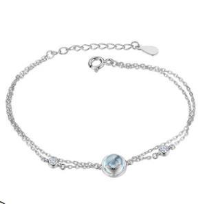 Bracciale in argento 925 con coda di pesce intarsiata a coda di pesce in argento con temperamento zaffiro