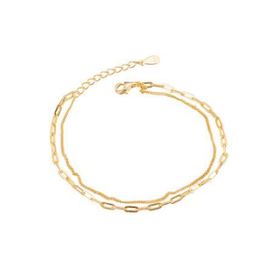 Nuova versione coreana Bracciale in argento sterling S92 Bracciale stile retrò a catena femminile con temperamento semplice