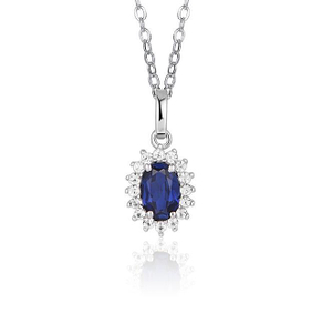 Ciondolo in argento sterling blu Regalo di Natale Ciondolo di fidanzamento di nozze