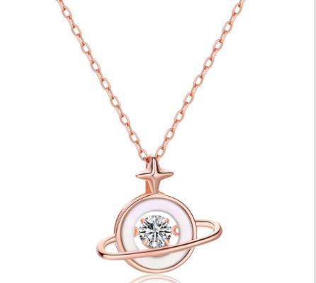 Collana in argento sterling S925 Collana femminile serie coreana Dream Planet Gioielli in argento Elaborazione personalizzata