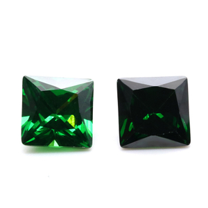 Commercio all'ingrosso di fabbrica 3EX Green VVS Princess Cubic Zirconia