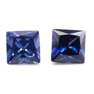 Commercio all'ingrosso della fabbrica 3EX blu scuro VVS Princess Cubic Zirconia