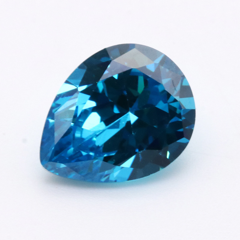 Cubic Zirconia VVS a forma di pera blu caldo 3A