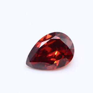 3EX D VVS Cubic Zirconia Taglio Pera Rosso Scuro