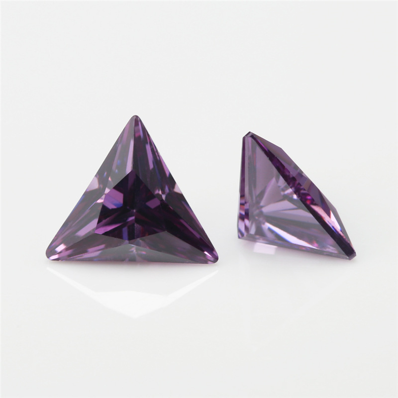 5A Purple Manufacturing Triangolo all'ingrosso Cubic Zirconia per gioielli