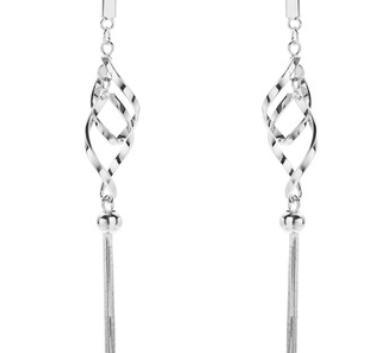 Eleganti orecchini alla moda da donna in argento sterling 925 placcato oro