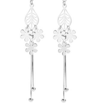 Orecchini alla moda placcati in argento sterling 925 con fiori adorabili