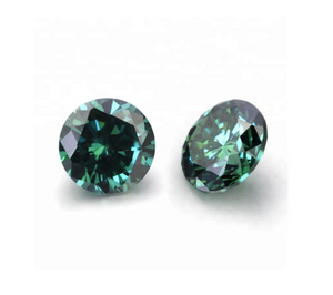 7,0-8,0 mm Moissanite verde DEF di alta qualità a taglio brillante rotondo per la creazione di gioielli