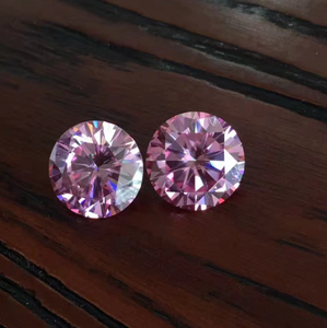 4,0-5,0 mm Moissanite tonda DEF di alta qualità rosa taglio brillante per la creazione di gioielli