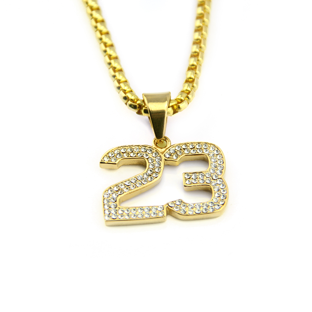 Collana con ciondolo numero 23 hip hop