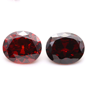 5A 3EX D VVS Cubic Zirconia ovale rosso scuro per gioielli