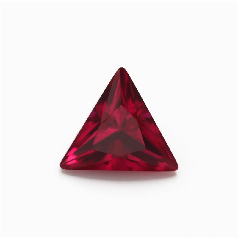 8# triangolo rosso corindone Wuzhou Ratnapura gemma artificiale rubino sintetico