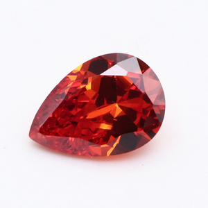 3EX D VVS Cubic Zirconia Rosso Chiaro Taglio Pera