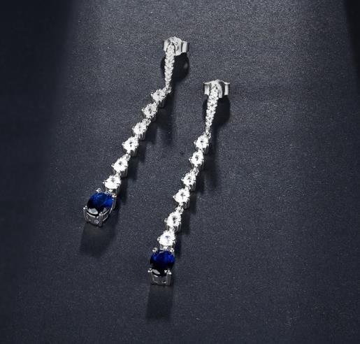 Orecchini pendenti lunghi in argento sterling Design originale Gioielli stile semplice