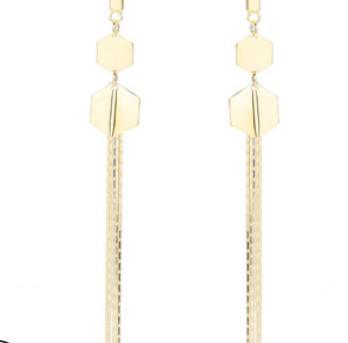 Orecchini da donna con nappa placcati oro in argento sterling 925 stile semplice