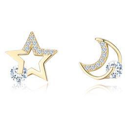 Orecchini Pop Star Moon in Argento 925 Placcato Oro