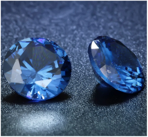 Moissanite blu a taglio brillante rotondo DEF di alta qualità da 6,0-7,0 mm per la creazione di gioielli