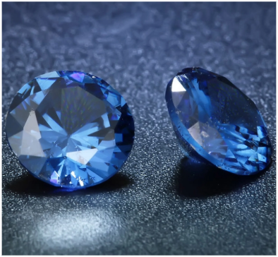 Moissanite blu a taglio brillante rotondo DEF di alta qualità da 0,8-3,0 mm per la creazione di gioielli