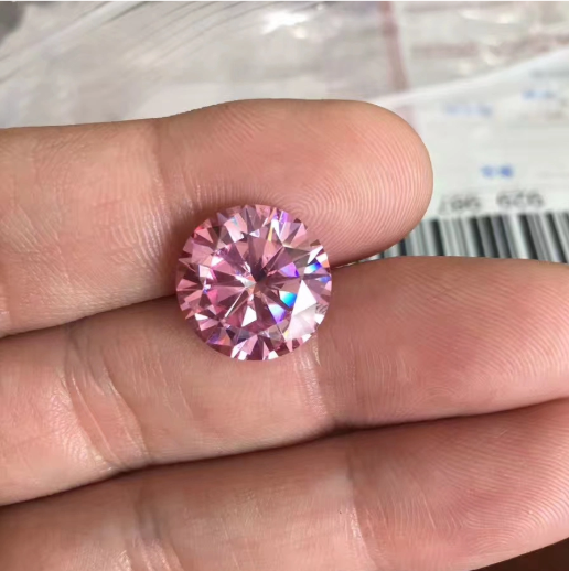 0,8-3,0 mm rosa di alta qualità DEF Moissanite taglio brillante rotondo per la creazione di gioielli