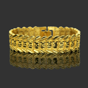 Bracciale CZ Deluxe da 16 mm intarsiato in ottone Bracciale cubano