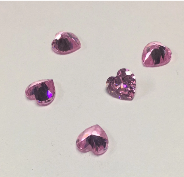 Moissanite sintetica con taglio a cuore VVS da 4,5 mm rosa Moissanite sintetica di alta qualità con prezzo di fabbrica