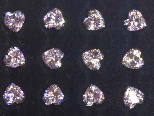 Moissanite sfusa con taglio a cuore rosa chiaro di alta qualità Prezzo per carato