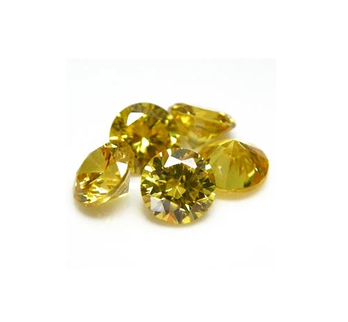 4,0-5,0 mm giallo di alta qualità DEF Moissanite taglio brillante rotondo per la creazione di gioielli