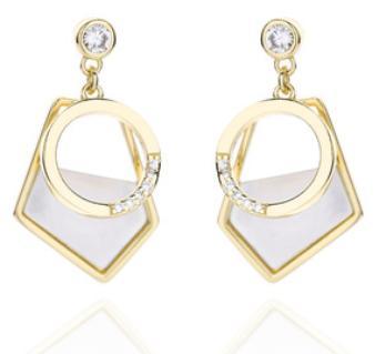 Orecchini personalizzati placcati oro in argento sterling 925 stile irregolare in metallo