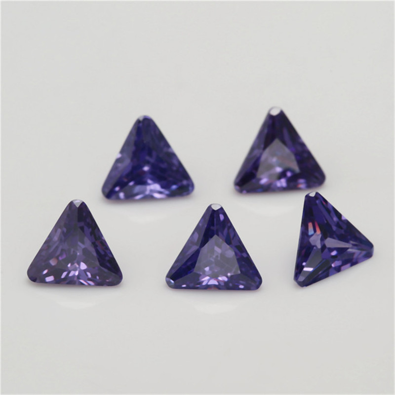 5A Shiny Purple Manufacturing Triangolo all'ingrosso Zirconia cubica per gioielli