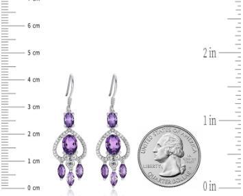 Gioielli da donna in argento sterling 925 genuino, fidanzamento di nozze, squisiti gioielli alla moda con ametista