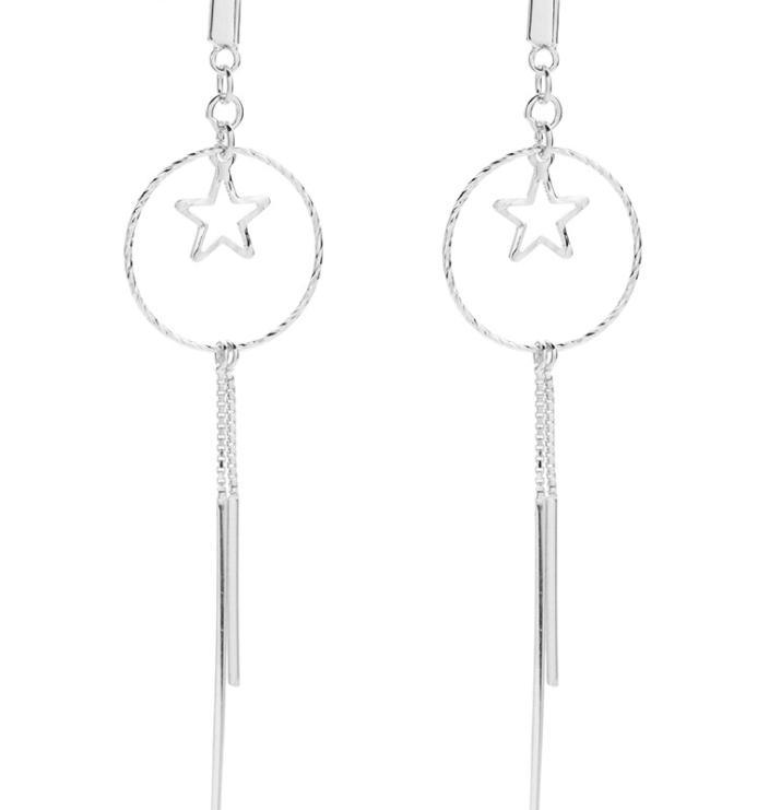 Orecchini eleganti Star Cradle in argento sterling 925 placcato oro