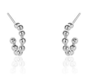 Orecchini semplici placcati in argento sterling 925 con perline