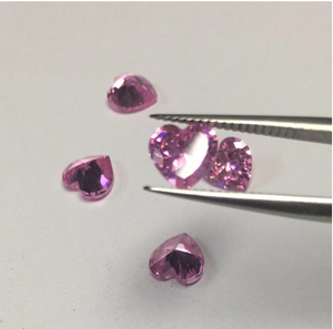 Moissanite sintetica con taglio a cuore VVS da 4,5 mm rosa Moissanite sintetica di alta qualità con prezzo di fabbrica