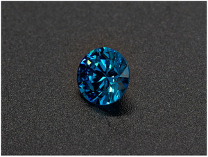 Moissanite blu a taglio brillante rotondo DEF di alta qualità da 3,0-4,0 mm per la creazione di gioielli