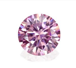 8,0-9,0 mm Moissanite tonda DEF di alta qualità rosa taglio brillante per la creazione di gioielli