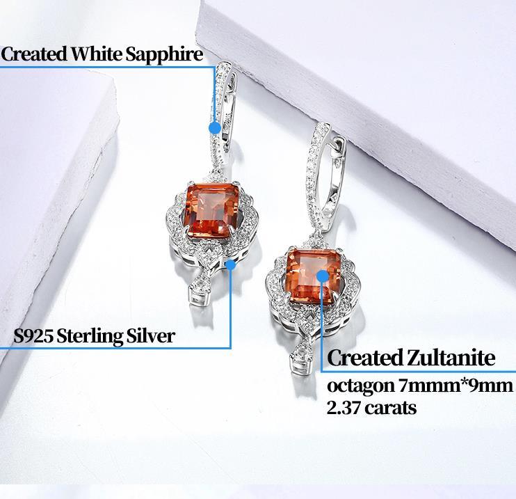 Bellissimi ed eleganti orecchini da donna in argento sterling 925 placcato oro