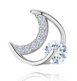 Orecchini Star Moon in argento sterling 925 della serie Night Sky