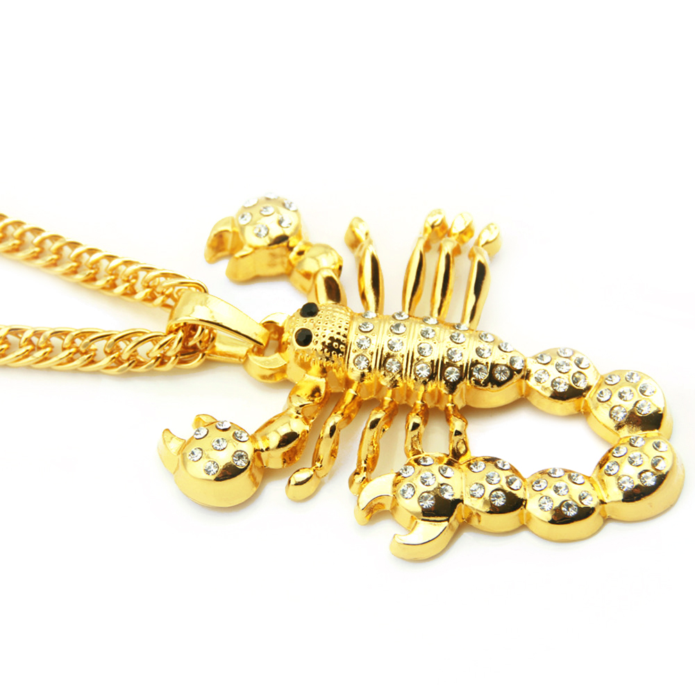 Collana con ciondolo a forma di scorpione velenoso Collana hip-hop 