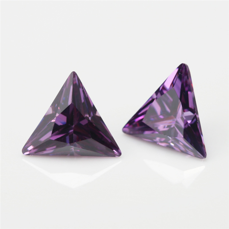 5A Purple Manufacturing Triangolo all'ingrosso Cubic Zirconia per gioielli