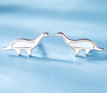 Orecchini carini in argento sterling 925 della serie Dinosaur