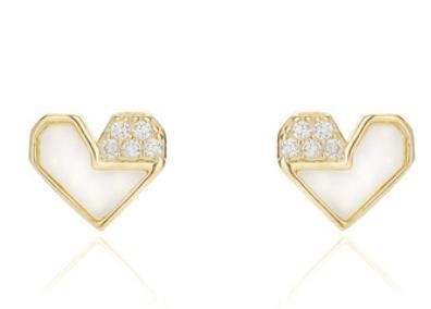 Orecchini Love dal design esclusivo in argento sterling 925 placcati oro