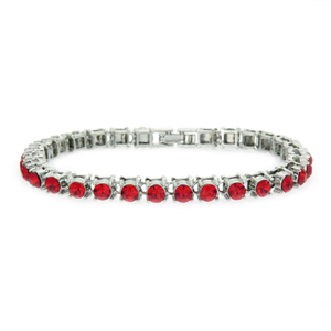 Bracciale tennis da uomo e da donna con catena rossa 5A CZ con diamanti e gioielli di moda